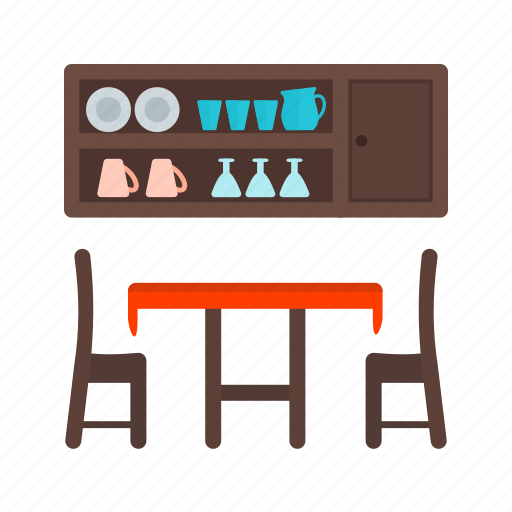 Dining, furniture, home, interior, room, table icon - Download on Iconfinder