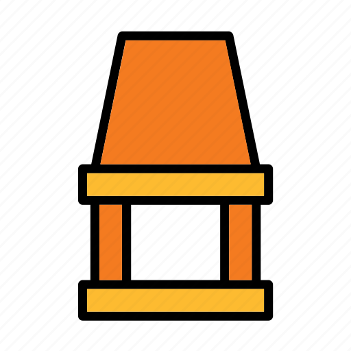 Decoration, design, furniture, home, house, interior, fireplace icon - Download on Iconfinder