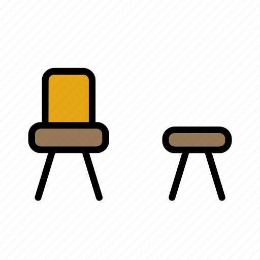Decoration, furniture, piece, chair, seat, stool icon - Download on Iconfinder