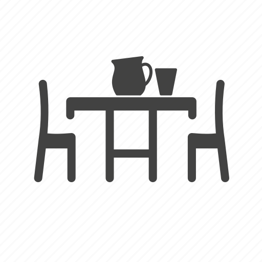 Chairs, dining, dinner, food, glass, home, table icon - Download on Iconfinder