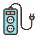 extension cord, power supply, power extension, electricity, plug
