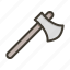 hatchet, axe, tool, weapon, wood 