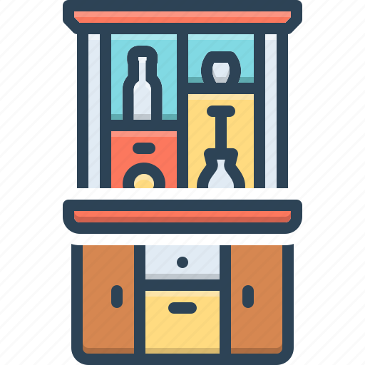 Cabinet, kitchen, cabinetry, countertop, wardrobe, closet, cupboard icon - Download on Iconfinder