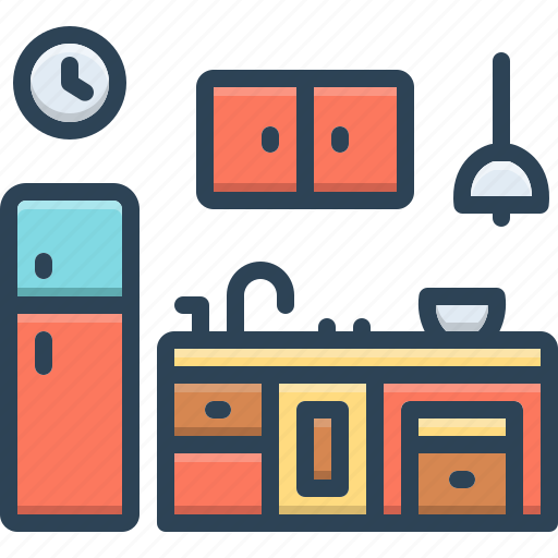 Kitchen, cookhouse, cuisine, cookery, kitchenette, scullery, equipment icon - Download on Iconfinder