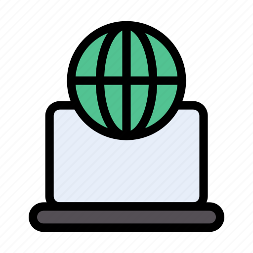 Laptop, global, browser, online, internet icon - Download on Iconfinder