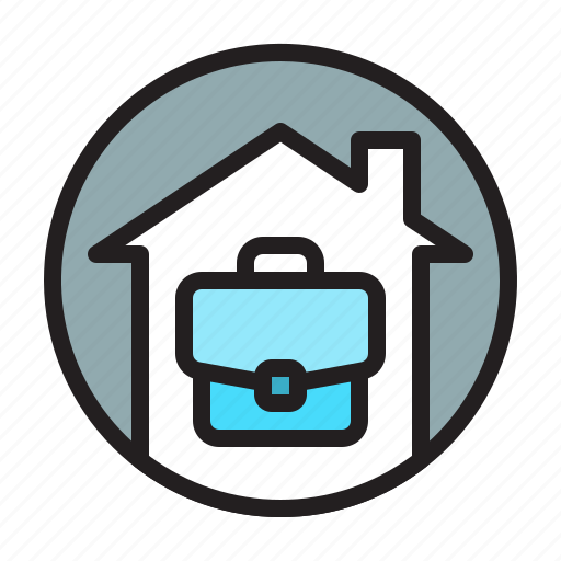 Briefcase, wfh, home, house, office, work, business icon - Download on Iconfinder