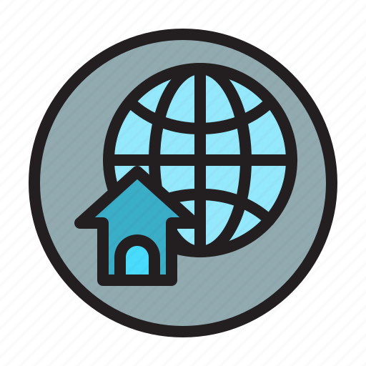 Internet, online, wfh, home, house, office, business icon - Download on Iconfinder
