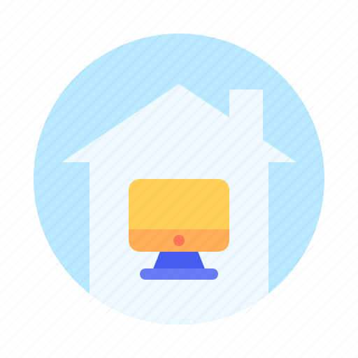 Pc, computer, online, wfh, home, office, work icon - Download on Iconfinder