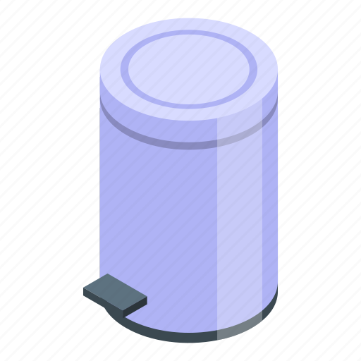 Home, office, garbage, bin, isometric icon - Download on Iconfinder