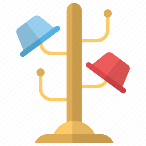 Cloth stand, coat rack, fabric stand, hat stand, room furniture icon - Download on Iconfinder