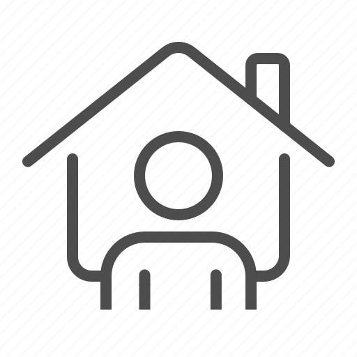 Home, house, man, realtor, homeowner icon - Download on Iconfinder