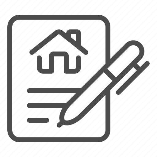 Lease, contract, mortgage, pen, document icon - Download on Iconfinder