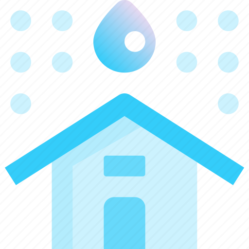 Home, house, leak, rain, roof icon - Download on Iconfinder