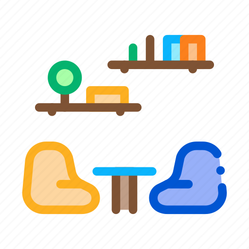 Chairs, furniture, home, lounge, rooms, sofa, table icon - Download on Iconfinder