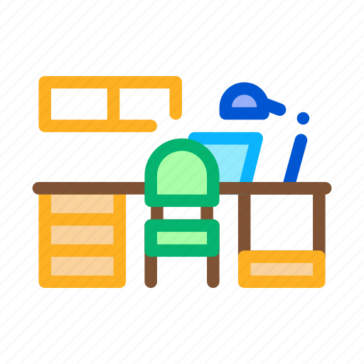 Furniture, home, lamp, rooms, sofa, table, workplace icon - Download on Iconfinder