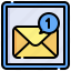 mail, inbox, envelope, communications, message, ui 