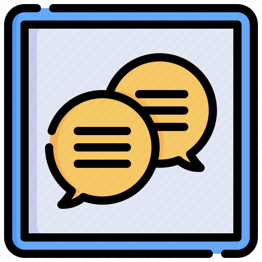 Messaging, mobile, application, speech, bubble, communications, app icon - Download on Iconfinder
