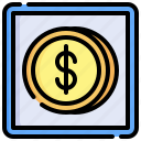 money, dollar, coin, currency, ui