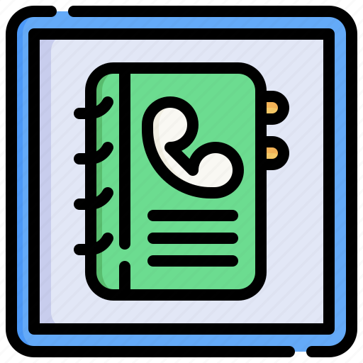 Phone, book, contact, telephone, communications, contacts icon - Download on Iconfinder