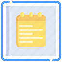 notepad, diary, note, ui, document