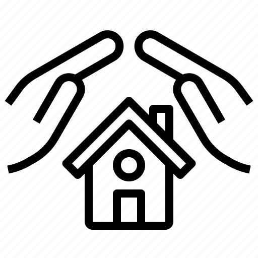 Estate, hand, house, insureance, real, security icon - Download on Iconfinder
