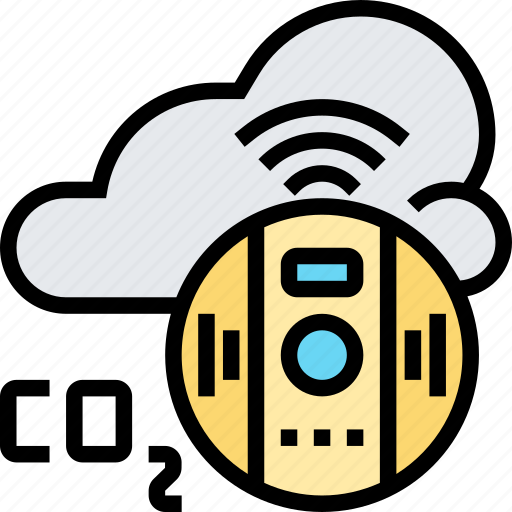 Carbon, monoxide, detector, gas, warning icon - Download on Iconfinder