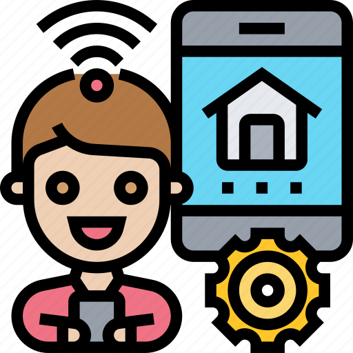 Home, automation, smartphone, remote, control icon - Download on Iconfinder