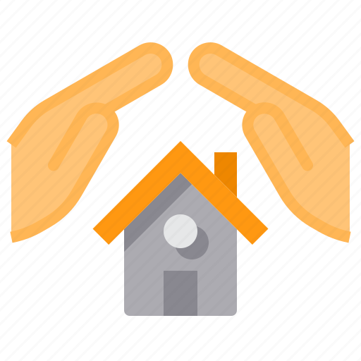 Estate, hand, house, insureance, real, security icon - Download on Iconfinder