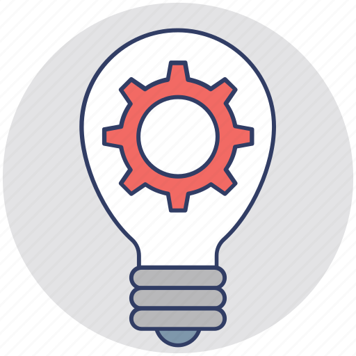 Bright idea, creative idea, development, gear bulb, inspiration symbol icon - Download on Iconfinder