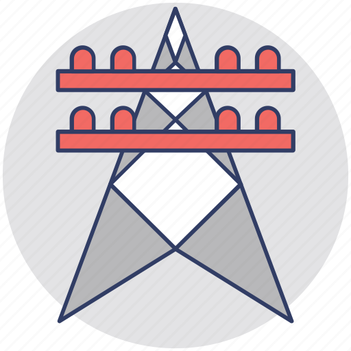 Electric pole, electric pylon, electric tower, electricity power plant, high voltage power icon - Download on Iconfinder