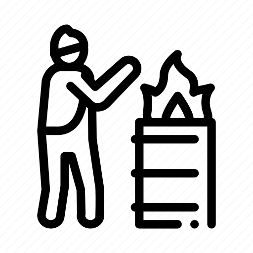 Beggar, flame, homeless, homelessness, people, shoe, warming icon - Download on Iconfinder