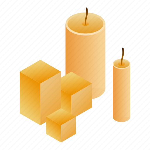 Candle, christmas, frame, isometric, party, wax icon - Download on Iconfinder
