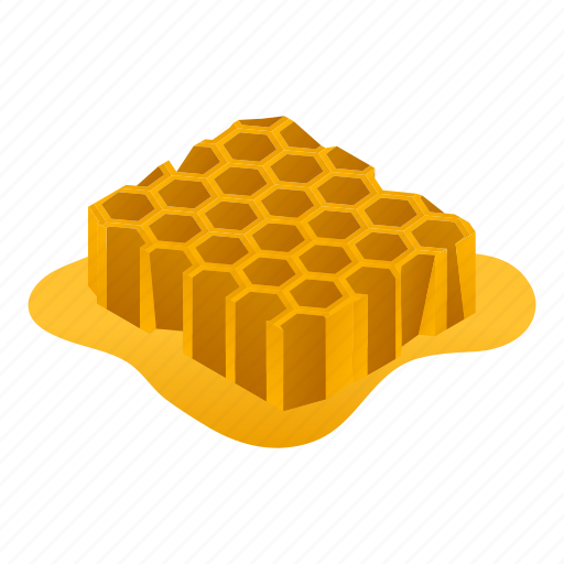 Abstract, food, frame, honey, honeycomb, isometric icon - Download on Iconfinder