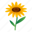 isometric, abstract, sunflower, flower, heart, floral 