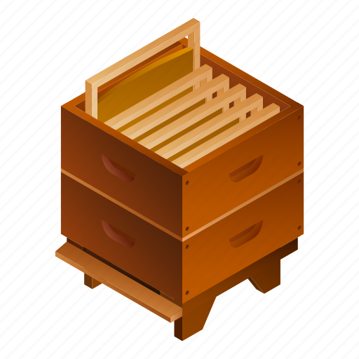 Bee, frame, hive, honey, isometric, tree icon - Download on Iconfinder