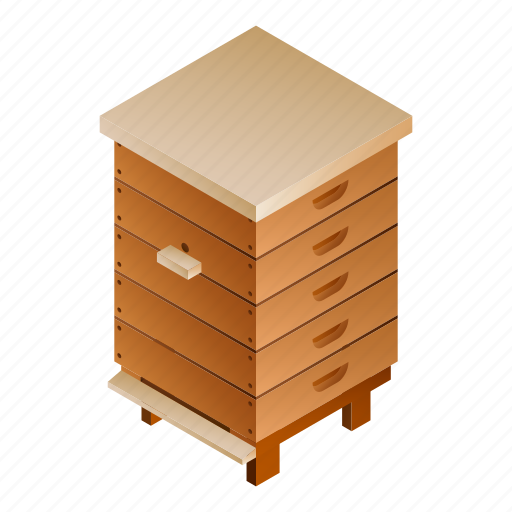 Bee, flower, high, hive, isometric, tree icon - Download on Iconfinder
