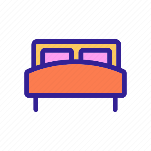 Bed, bedroom, contour, honeymoon, hotel, interior, pillow icon - Download on Iconfinder