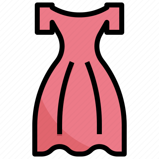 Dress, woman, apparel, garment, femenine icon - Download on Iconfinder