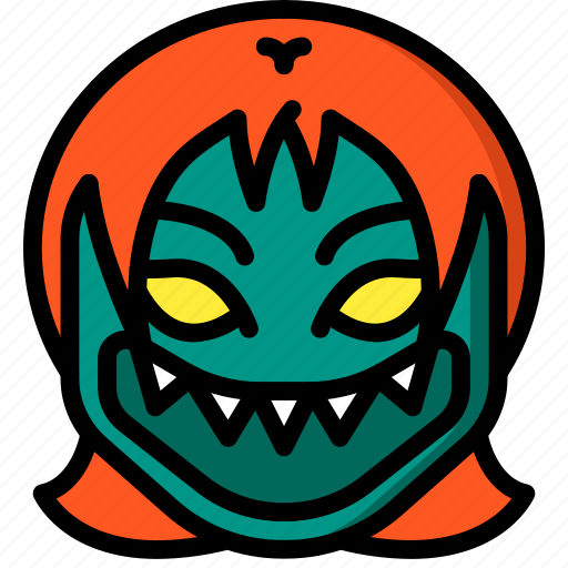 Creepy, demon, emojis, girl, halloween, horror, scary icon - Download on Iconfinder