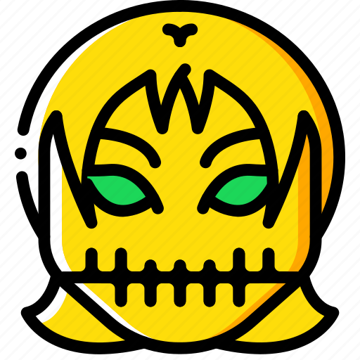 Creepy, emojis, girl, halloween, scary, skull, spooky icon - Download on Iconfinder