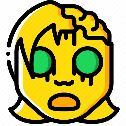Creepy, emojis, girl, halloween, scary, spooky, zombie icon - Download on Iconfinder