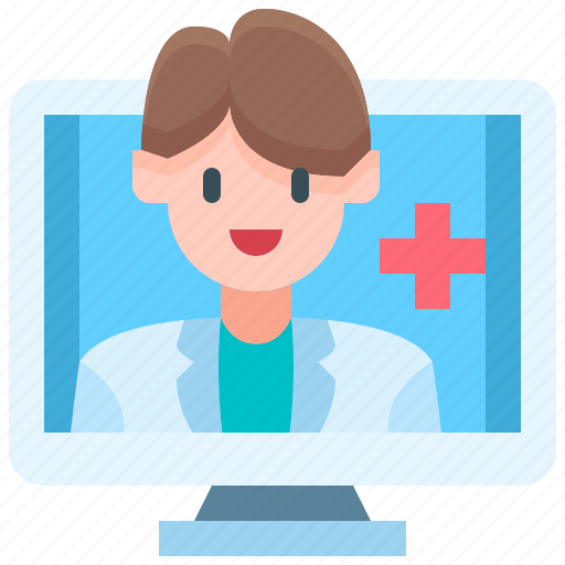 Doctor, video, conference, call, technology, medical icon - Download on Iconfinder