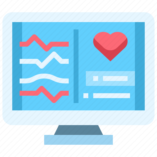 Monitor, heart, rate, scanner, hospital, computer icon - Download on Iconfinder