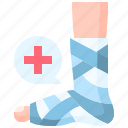 foot, splint, plaster, part, medical, body