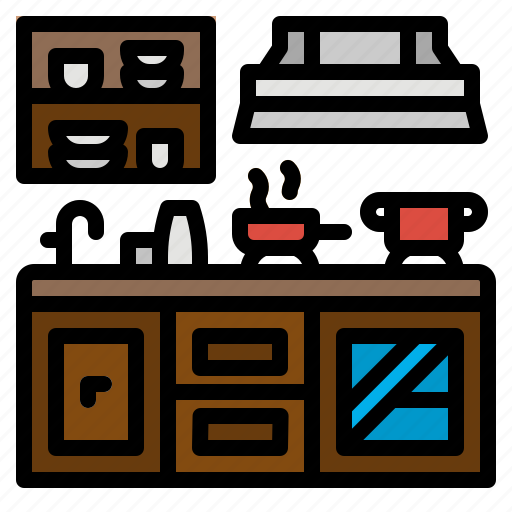 Cabinets, cokking, kitchen, oven, sink icon - Download on Iconfinder