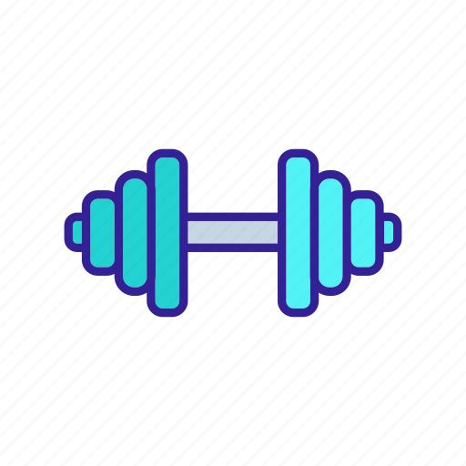 Bodybuilding, concept, contour, dumbbell, fitness, gym, hostel icon - Download on Iconfinder