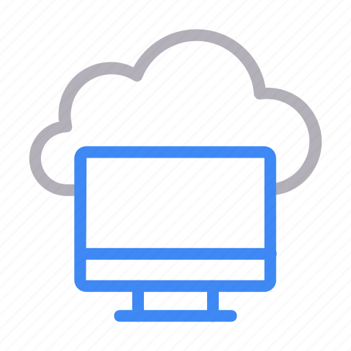 Cloud, hosting, lcd, monitor, storage icon - Download on Iconfinder