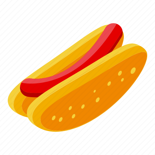 Hot, dog, isometric icon - Download on Iconfinder