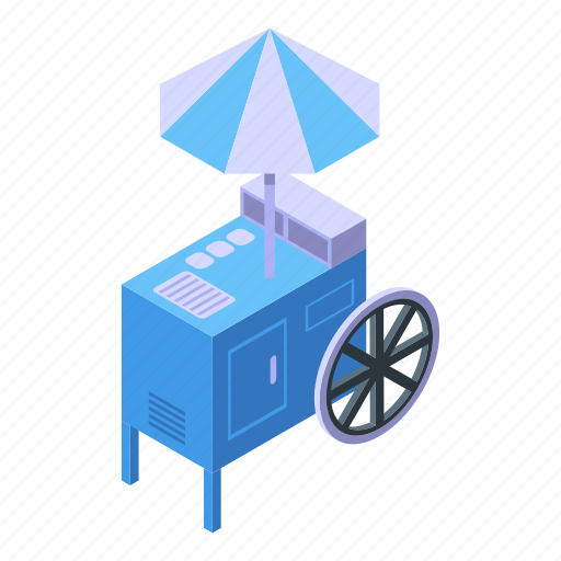 Cart, food, isometric icon - Download on Iconfinder