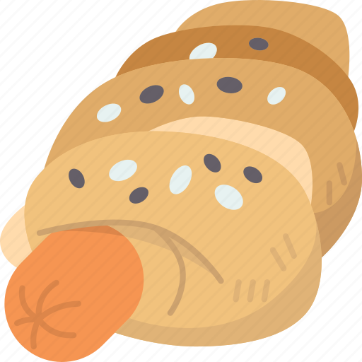 Bagel, dog, dough, wrap, baked icon - Download on Iconfinder